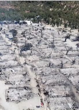 Flyktinglägret Moria totalförstört vid brand